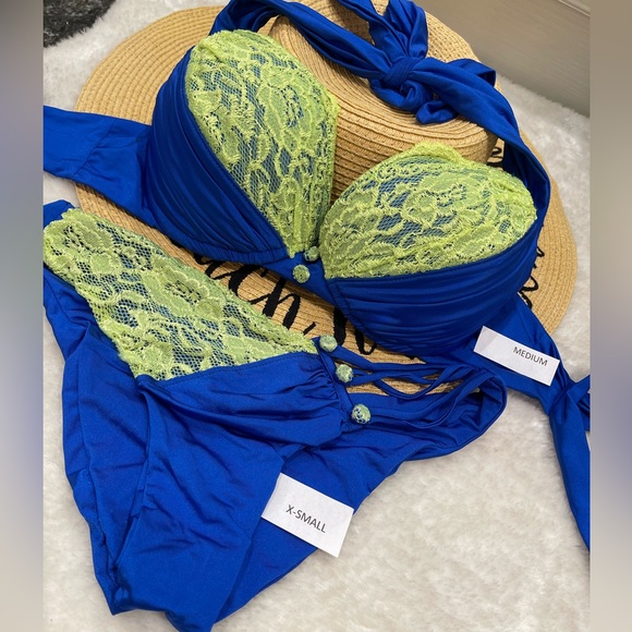 NWOT Beach bunny bikini push up M top L bottoms - Picture 6 of 16